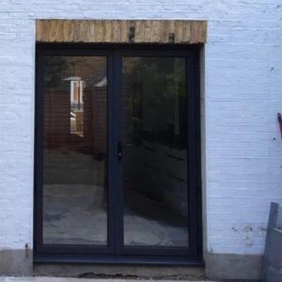 Pintu Perancis Aluminium Hitam